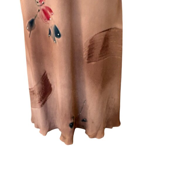 VTG Y2k Regine Los Angeles Fairycore Maxi Slip Deep V Back Embellished Dress M - Picture 16 of 16